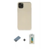MARSİLYAN™- iPhone 11 Pro Max Kılıf Ahenk Serisi - Siyah Polymer Nano Ekran Koruyucu + Metal Kamera Lens Koruma Cam - GD