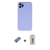 MARSİLYAN™- iPhone 11 Pro Max Kılıf Ahenk Serisi - Siyah Polymer Nano Ekran Koruyucu + Shine Kamera Lens Koruma Cam - GD