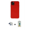 MARSİLYAN™- iPhone 11 Pro Max Kılıf Ahenk Serisi - Siyah Polymer Nano Ekran Koruyucu + Pers Alüminyum Kamera Lens - LT