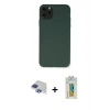 MARSİLYAN™- iPhone 11 Pro Max Kılıf Ahenk Serisi - Siyah Polymer Nano Ekran Koruyucu + Pers Alüminyum Kamera Lens - LT