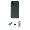 MARSİLYAN™- iPhone 11 Pro Max Kılıf Ahenk Serisi - Siyah Polymer Nano Ekran Koruyucu + Metal Kamera Lens Koruma Cam - AKYL