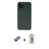 MARSİLYAN™- iPhone 11 Pro Max Kılıf Ahenk Serisi - Siyah Polymer Nano Ekran Koruyucu + Metal Kamera Lens Koruma Cam - MI