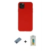 MARSİLYAN™- iPhone 11 Pro Max Kılıf Ahenk Serisi - Siyah Polymer Nano Ekran Koruyucu + Metal Kamera Lens Koruma Cam - MI