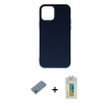 MARSİLYAN™- iPhone 11 Pro Max Kılıf Ahenk Serisi - Siyah Polymer Nano Ekran Koruyucu + Metal Kamera Lens Koruma Cam - AKYL