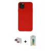 MARSİLYAN™- iPhone 11 Pro Max Kılıf Ahenk Serisi - Siyah Polymer Nano Ekran Koruyucu + Pers Alüminyum Kamera Lens - KI