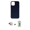 MARSİLYAN™- iPhone 11 Pro Max Kılıf Ahenk Serisi - Siyah Polymer Nano Ekran Koruyucu + Pers Alüminyum Kamera Lens - KI