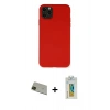 MARSİLYAN™- iPhone 11 Pro Max Kılıf Ahenk Serisi - Siyah Polymer Nano Ekran Koruyucu + Rainbow Kamera Lens Koruma Cam - YL