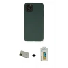 MARSİLYAN™- iPhone 11 Pro Max Kılıf Ahenk Serisi - Siyah Polymer Nano Ekran Koruyucu + Rainbow Kamera Lens Koruma Cam - YL