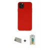 MARSİLYAN™- iPhone 11 Pro Max Kılıf Ahenk Serisi - Siyah Polymer Nano Ekran Koruyucu + Rainbow Kamera Lens Koruma Cam - GD