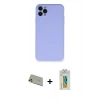 MARSİLYAN™- iPhone 11 Pro Max Kılıf Ahenk Serisi - Siyah Polymer Nano Ekran Koruyucu + Rainbow Kamera Lens Koruma Cam - GD