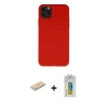 MARSİLYAN™- iPhone 11 Pro Max Kılıf Ahenk Serisi - Siyah Polymer Nano Ekran Koruyucu + Renkli Kamera Lens Koruma Cam - MI