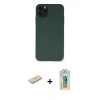 MARSİLYAN™- iPhone 11 Pro Max Kılıf Ahenk Serisi - Siyah Polymer Nano Ekran Koruyucu + Renkli Kamera Lens Koruma Cam - MI
