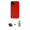 MARSİLYAN™- iPhone 11 Pro Max Kılıf Ahenk Serisi - Siyah Polymer Nano Ekran Koruyucu + Kamera Lens Koruma Cam - SF