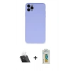 MARSİLYAN™- iPhone 11 Pro Max Kılıf Ahenk Serisi - Siyah Polymer Nano Ekran Koruyucu + Kamera Lens Koruma Cam - SF