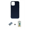 MARSİLYAN™- iPhone 11 Pro Max Kılıf Ahenk Serisi - Siyah Polymer Nano Ekran Koruyucu + Shine Kamera Lens Koruma Cam - GS