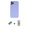 MARSİLYAN™- iPhone 11 Pro Max Kılıf Ahenk Serisi - Siyah Polymer Nano Ekran Koruyucu + Shine Kamera Lens Koruma Cam - GS