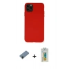 MARSİLYAN™- iPhone 11 Pro Max Kılıf Ahenk Serisi - Siyah Polymer Nano Ekran Koruyucu + Shine Kamera Lens Koruma Cam - SH