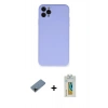 MARSİLYAN™- iPhone 11 Pro Max Kılıf Ahenk Serisi - Siyah Polymer Nano Ekran Koruyucu + Shine Kamera Lens Koruma Cam - SH
