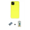 MARSİLYAN™- iPhone 11 Pro Max Kılıf Ahenk Serisi - Siyah Polymer Nano Ekran Koruyucu + Shine Kamera Lens Koruma Cam - SABE