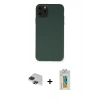 MARSİLYAN™- iPhone 11 Pro Max Kılıf Ahenk Serisi - Siyah Polymer Nano Ekran Koruyucu + Siyah Pers Alüminyum Kamera Lens