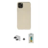 MARSİLYAN™- iPhone 11 Pro Max Kılıf Ahenk Serisi - Siyah Polymer Nano Ekran Koruyucu + Siyah Pers Alüminyum Kamera Lens
