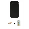 MARSİLYAN™- iPhone 11 Pro Max Kılıf Ahenk Serisi - Siyah Polymer Nano Ekran Koruyucu + Turuncu Renkli Kamera Lens Koruma Cam