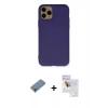 MARSİLYAN™- iPhone 11 Pro Max Kılıf Ahenk Serisi - Siyah Seramik Nano Ekran Koruyucu + Metal Kamera Lens Koruma Cam - GD