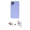 MARSİLYAN™- iPhone 11 Pro Max Kılıf Ahenk Serisi - Siyah Seramik Nano Ekran Koruyucu + Pers Alüminyum Kamera Lens - KI