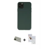MARSİLYAN™- iPhone 11 Pro Max Kılıf Ahenk Serisi - Siyah Seramik Nano Ekran Koruyucu + Rainbow Kamera Lens Koruma Cam - YL