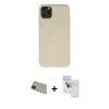 MARSİLYAN™- iPhone 11 Pro Max Kılıf Ahenk Serisi - Siyah Seramik Nano Ekran Koruyucu + Rainbow Kamera Lens Koruma Cam - YL