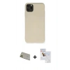 MARSİLYAN™- iPhone 11 Pro Max Kılıf Ahenk Serisi - Siyah Seramik Nano Ekran Koruyucu + Rainbow Kamera Lens Koruma Cam - GD