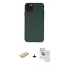 MARSİLYAN™- iPhone 11 Pro Max Kılıf Ahenk Serisi - Siyah Seramik Nano Ekran Koruyucu + Renkli Kamera Lens Koruma Cam - SI
