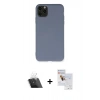 MARSİLYAN™- iPhone 11 Pro Max Kılıf Ahenk Serisi - Siyah Seramik Nano Ekran Koruyucu + Kamera Lens Koruma Cam - SF