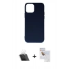 MARSİLYAN™- iPhone 11 Pro Max Kılıf Ahenk Serisi - Siyah Seramik Nano Ekran Koruyucu + Kamera Lens Koruma Cam - SF