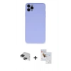 MARSİLYAN™- iPhone 11 Pro Max Kılıf Ahenk Serisi - Siyah Seramik Nano Ekran Koruyucu + Pers Alüminyum Kamera Lens - SH