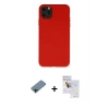 MARSİLYAN™- iPhone 11 Pro Max Kılıf Ahenk Serisi - Siyah Seramik Nano Ekran Koruyucu + Siyah Shine Kamera Lens Koruma Cam