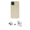 MARSİLYAN™- iPhone 11 Pro Max Kılıf Ahenk Serisi - Siyah Seramik Nano Ekran Koruyucu + Pers Alüminyum Kamera Lens - YL