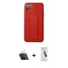 MARSİLYAN™- iPhone 11 Pro Max Kılıf Akış Doku - Şeffaf Pasifik Cam Ekran Koruyucu + Kamera Lens Koruma Cam - SF