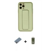 MARSİLYAN™- iPhone 11 Pro Max Kılıf Akış Doku - Siyah Joko Magic 5D Hayalet Cam + Metal Kamera Lens Koruma Cam - GD