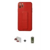 MARSİLYAN™- iPhone 11 Pro Max Kılıf Akış Doku - Siyah Joko Magic 5D Hayalet Cam + Pers Alüminyum Kamera Lens - KI