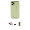 MARSİLYAN™- iPhone 11 Pro Max Kılıf Akış Doku - Siyah Joko Magic 5D Hayalet Cam + Pers Alüminyum Kamera Lens - KI