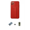 MARSİLYAN™- iPhone 11 Pro Max Kılıf Akış Doku - Siyah Joko Magic 5D Hayalet Cam + Metal Kamera Lens Koruma Cam - SH