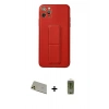 MARSİLYAN™- iPhone 11 Pro Max Kılıf Akış Doku - Siyah Joko Magic 5D Hayalet Cam + Rainbow Kamera Lens Koruma Cam - GD