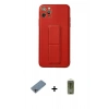 MARSİLYAN™- iPhone 11 Pro Max Kılıf Akış Doku - Siyah Joko Magic 5D Hayalet Cam + Shine Kamera Lens Koruma Cam - GI
