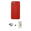 MARSİLYAN™- iPhone 11 Pro Max Kılıf Akış Doku - Siyah Mat Seramik Nano Ekran Koruyucu + Pers Alüminyum Kamera Lens - SH