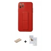 MARSİLYAN™- iPhone 11 Pro Max Kılıf Akış Doku - Siyah Seramik Nano Ekran Koruyucu + Renkli Kamera Lens Koruma Cam - SI