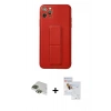 MARSİLYAN™- iPhone 11 Pro Max Kılıf Akış Doku - Siyah Seramik Nano Ekran Koruyucu + Yeşil Pers Alüminyum Kamera Lens