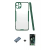 MARSİLYAN™- iPhone 11 Pro Max Kılıf Atlas Asil Serisi - Şeffaf 360 Full Body Arka Koruyucu + Metal Kamera Lens Koruma Cam - GS
