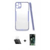 MARSİLYAN™- iPhone 11 Pro Max Kılıf Atlas Asil Serisi - Şeffaf 360 Full Body Arka Koruyucu + Kamera Lens Koruma Cam - SF