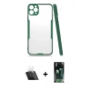MARSİLYAN™- iPhone 11 Pro Max Kılıf Atlas Asil Serisi - Şeffaf 360 Full Body Arka Koruyucu + Kamera Lens Koruma Cam - SF